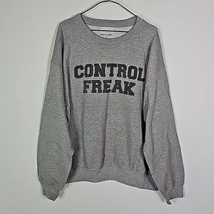 Danielle Guizio large gray control freak sweater